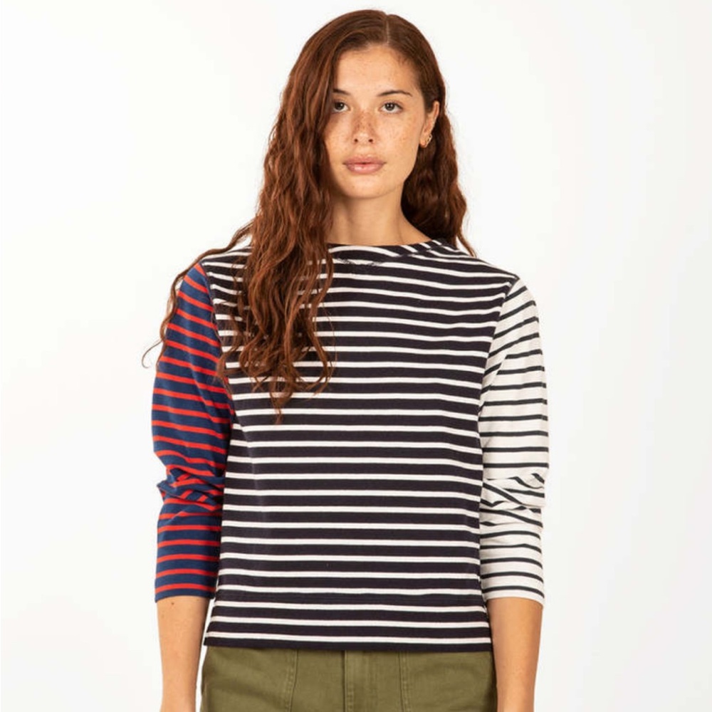 Alex Mill lakeside stripe mix top M